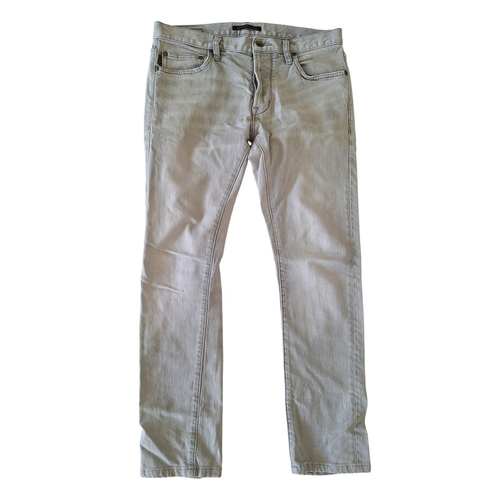 John Varvatos USA Wight Skinny Jeans Light Grey Mens 31 J315U2B Stretch Denim